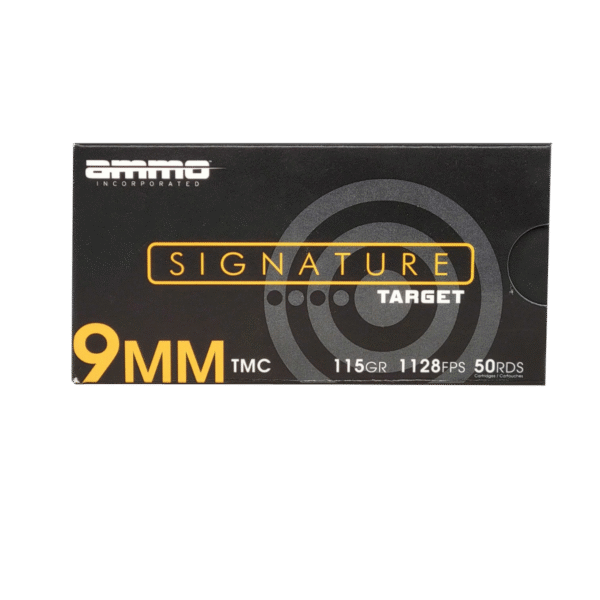 Ammo Inc Signature 9mm Luger Handgun Ammo - 115 Grain | TMC | 50rd Box