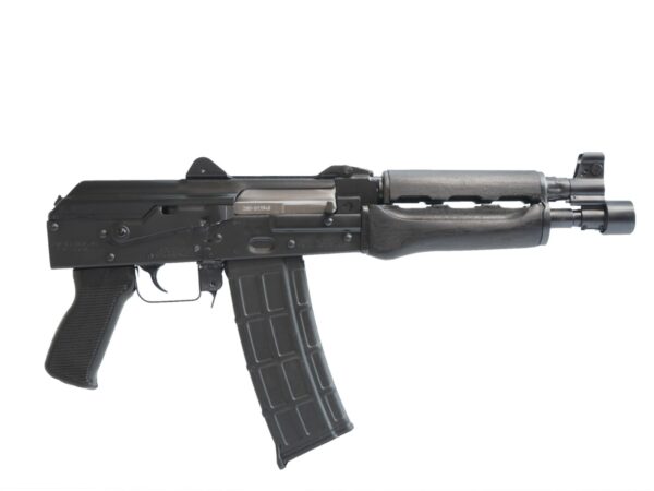Zastava ZPAP85 AK-47 Pistol BULGED TRUNNION 1.5MM RECEIVER - Stained Wood Handguard | 5.56NATO | 10" Chrome Lined Barrel