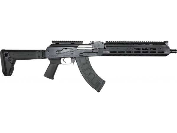 Zastava ZPAPM70 AK47 Rifle BULGED TRUNNION 1.5MM RECEIVER - Black | 7.62x39 | 16.3" Chrome Lined Barrel | Extended M-LOK Handguard | Folding Stock | Installed Scope Mount